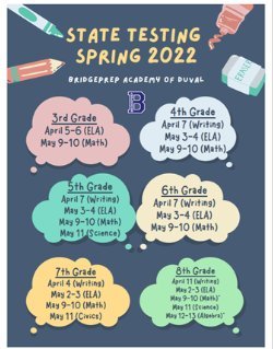 State Testing Dates