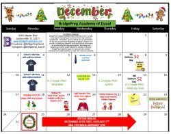 December Activities Calendar!