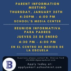 Upcoming Parent Information meeting hope to see you there!!