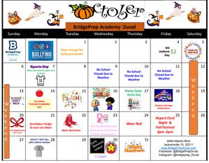 Revised October Activity Calendar