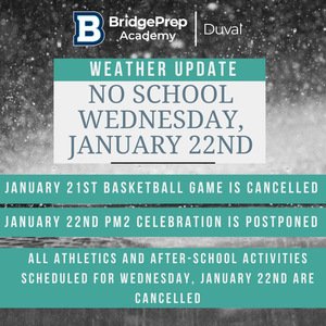 Weather Update- No School January 22nd, 2025